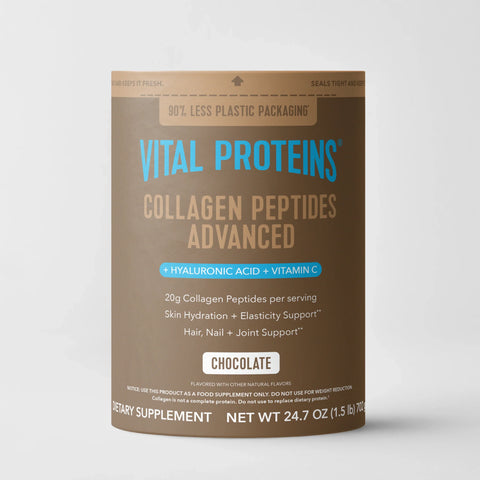 Chocolate Collagen Peptides Advanced - with Hyaluronic Acid & Vitamin C