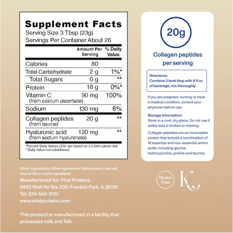 Vanilla Collagen Peptides Advanced - with Hyaluronic Acid & Vitamin C
