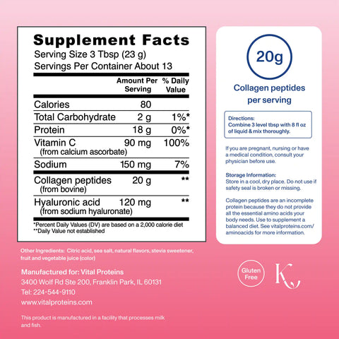 Strawberry Lemon Collagen Peptides Advanced - with Hyaluronic Acid & Vitamin C