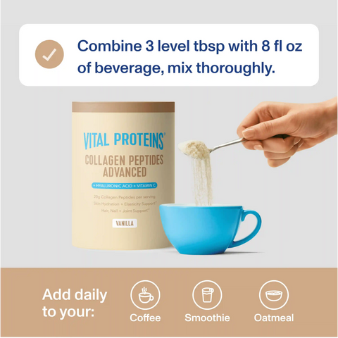 Vanilla Collagen Peptides Advanced - with Hyaluronic Acid & Vitamin C