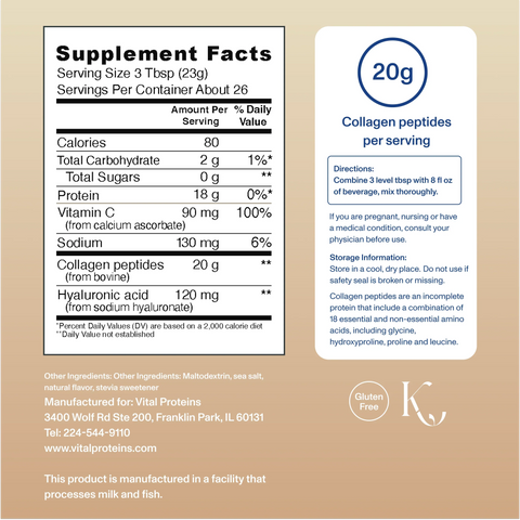 Vanilla Collagen Peptides Advanced - with Hyaluronic Acid & Vitamin C